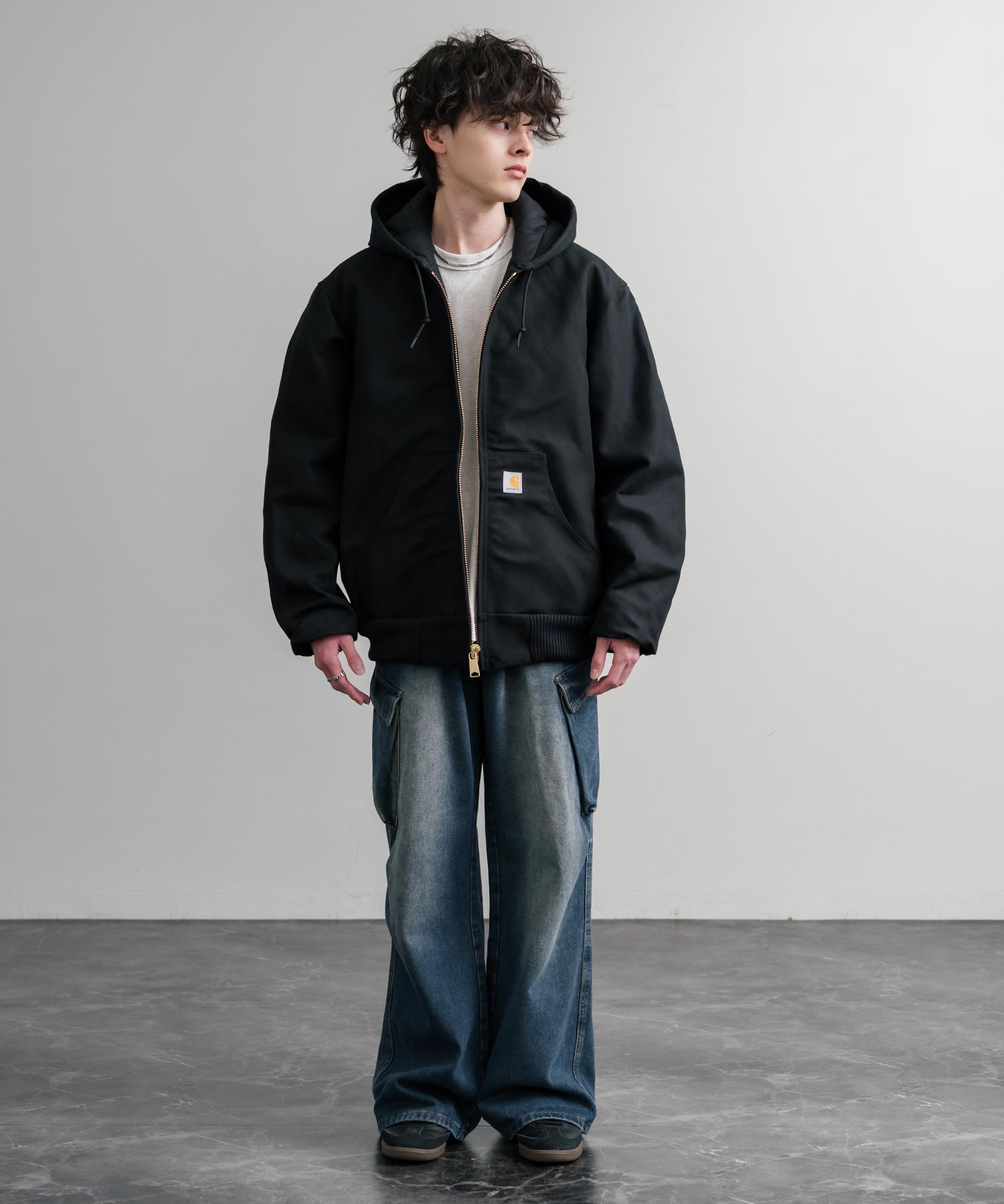 Carhartt カーハート DUCK QUILTED FLANNEL-LINED ACTIVE JACKET オーバーサイズアクティブフードジャケット 15385