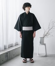 しじら織りワンタッチ帯付きメンズ浴衣2点セット 15479