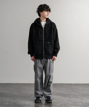 HUF ハフ CORSO HEAVYWEIGHT F/Z HOODIE オーバーサイズヘビーウェイトダブルジップボアフリースパーカー 15018