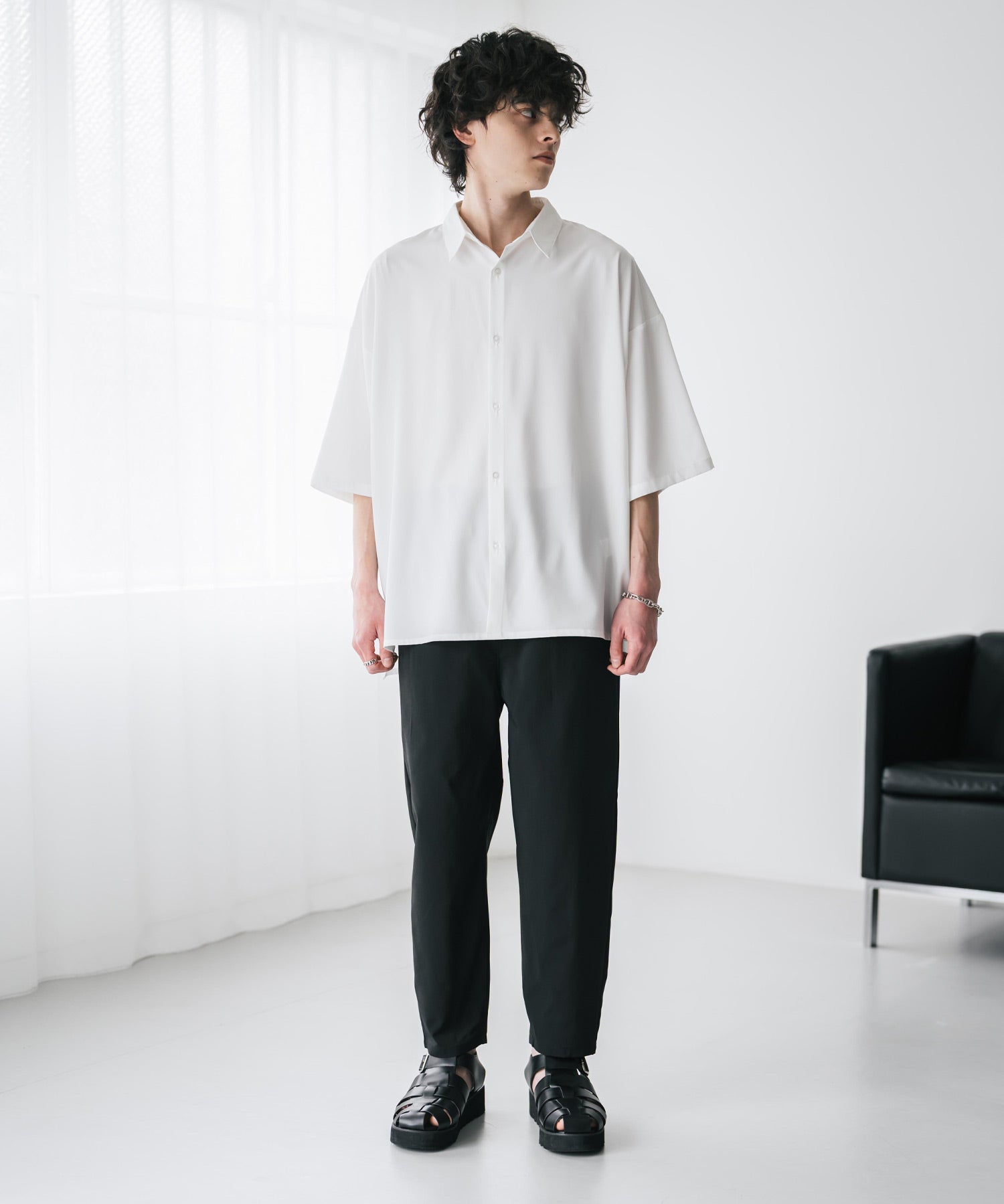 新色追加 接触冷感多機能素材リネンライク アンクルテーパードイージーパンツ 15482