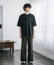 U.S. POLO ASSN. ユーエスポロアッスン 別注コラボワンポイントロゴ刺繍天竺ヘンリーネック半袖Tシャツ 15427