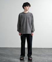 KRIFF MAYER クリフメイヤー オーバーサイズ ヘビーオンスピグメントクルーネック長袖Tシャツ ロンT 2435807