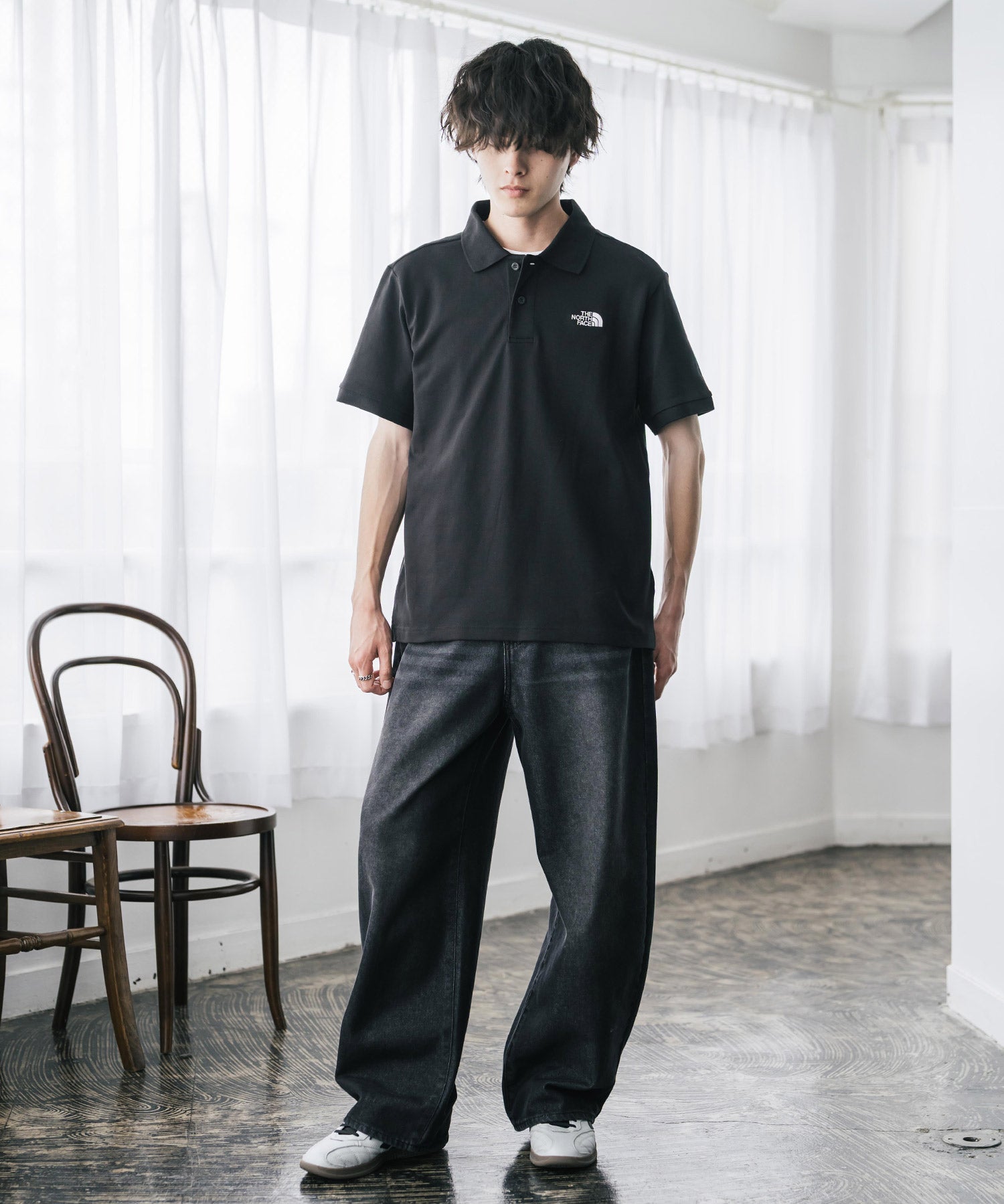 THE NORTH FACE ザ・ノースフェイス M S/S LOGO POLO - AP レギュラーフィット半袖ポロシャツ 16251
