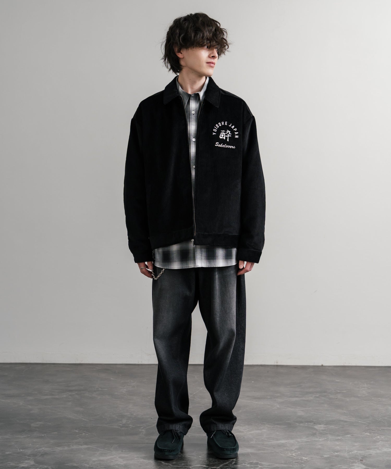 YOIDORE 酔いどれ 酒愛好家刺繍オーバーサイズコーデュロイジャケット