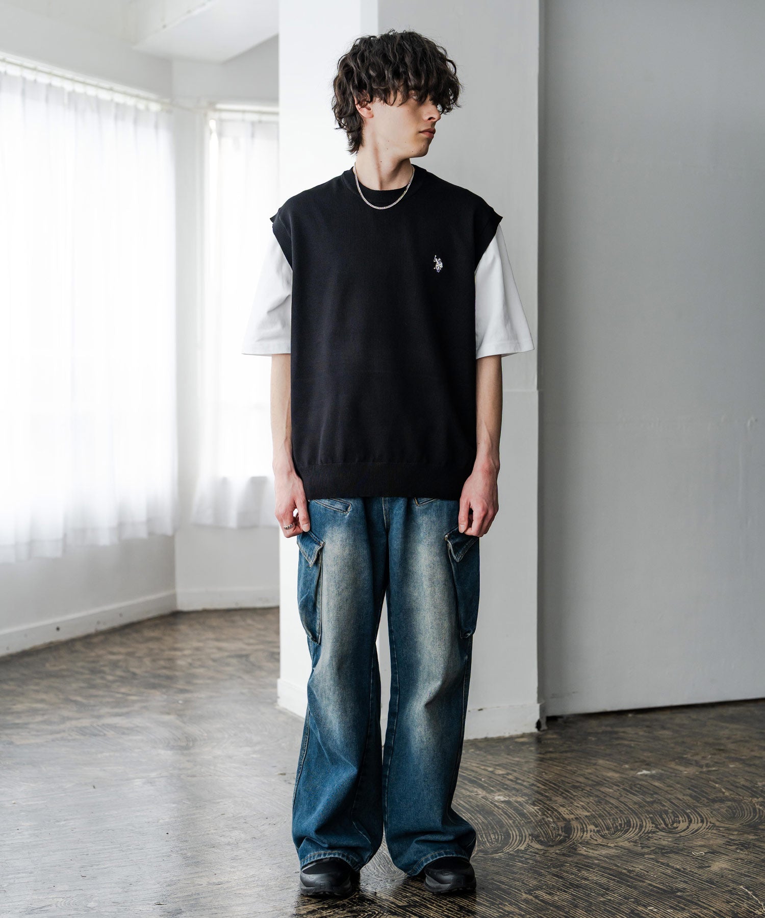 U.S. POLO ASSN. ユーエスポロアッスン サマーニットプルオーバーベスト 15628