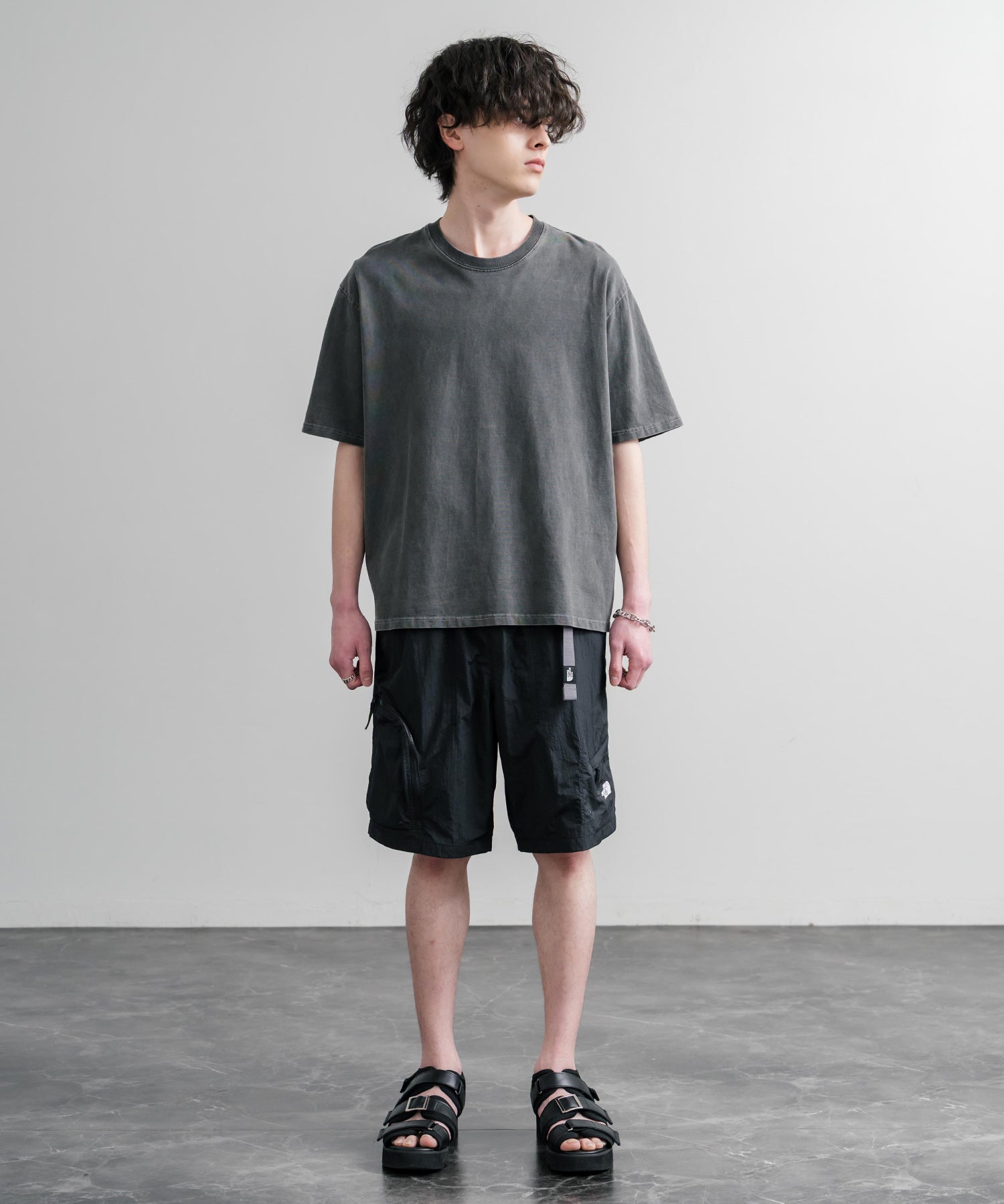 THE NORTH FACE WORKWAY SHORTS 接触冷感ロゴ刺繍ショートワイドパンツ 15892
