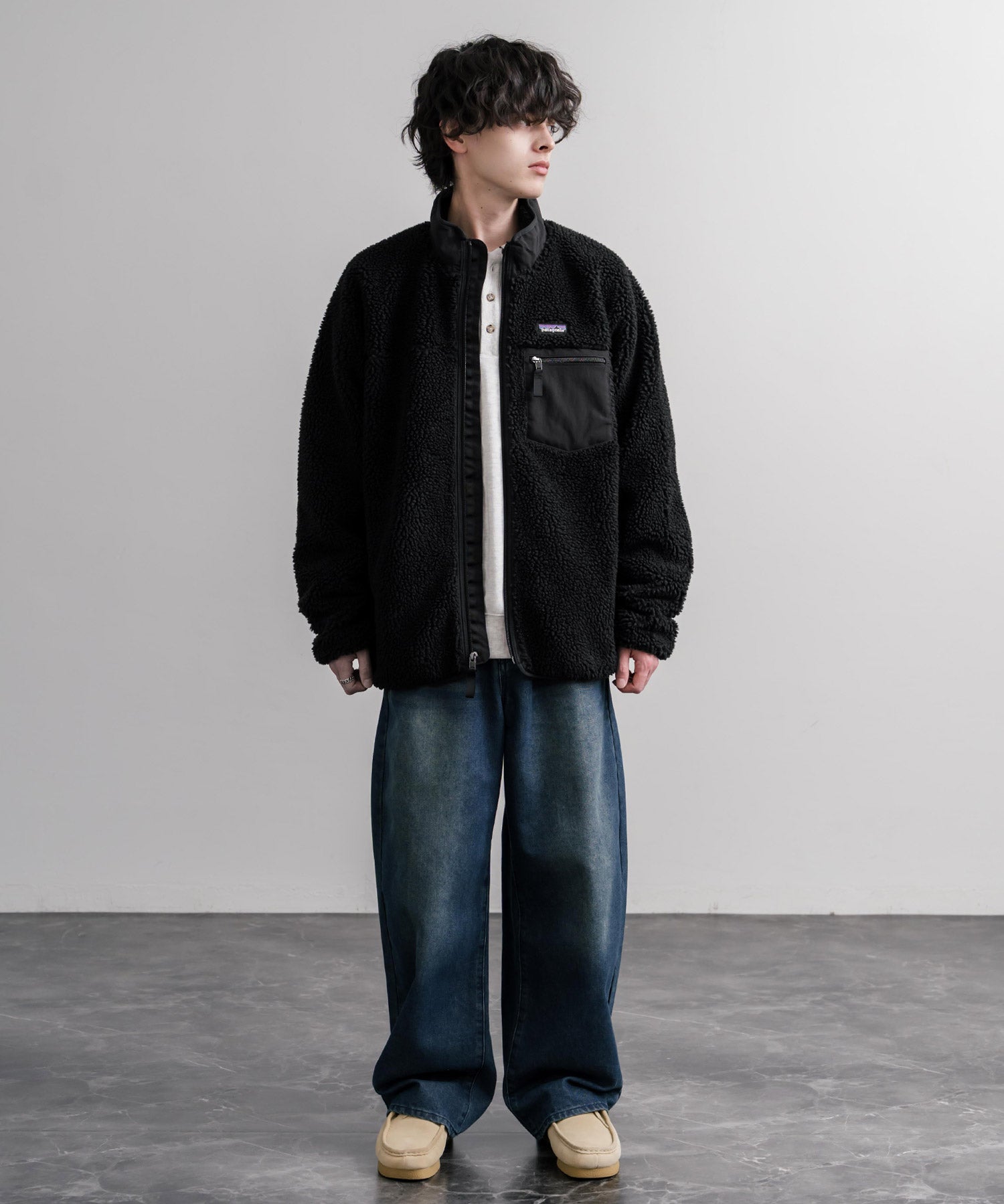 Patagonia パタゴニア M S CLASSIC RETRO X JKT スタンドネックフリースジャケット/ボアジャケット 16386