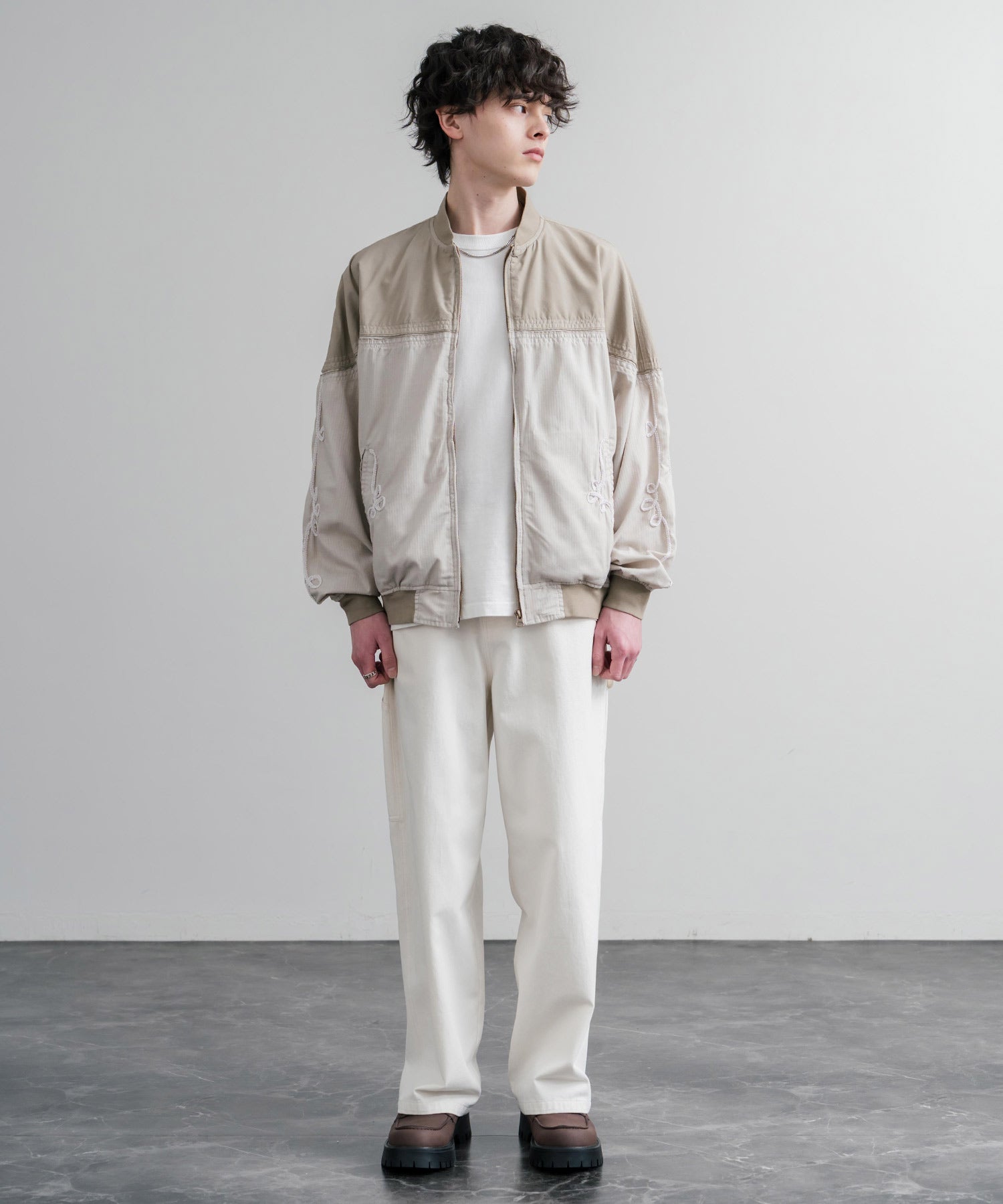 KRIFF MAYER オーバーサイズショート丈ブルゾン ダービージャケット 2534003 15612