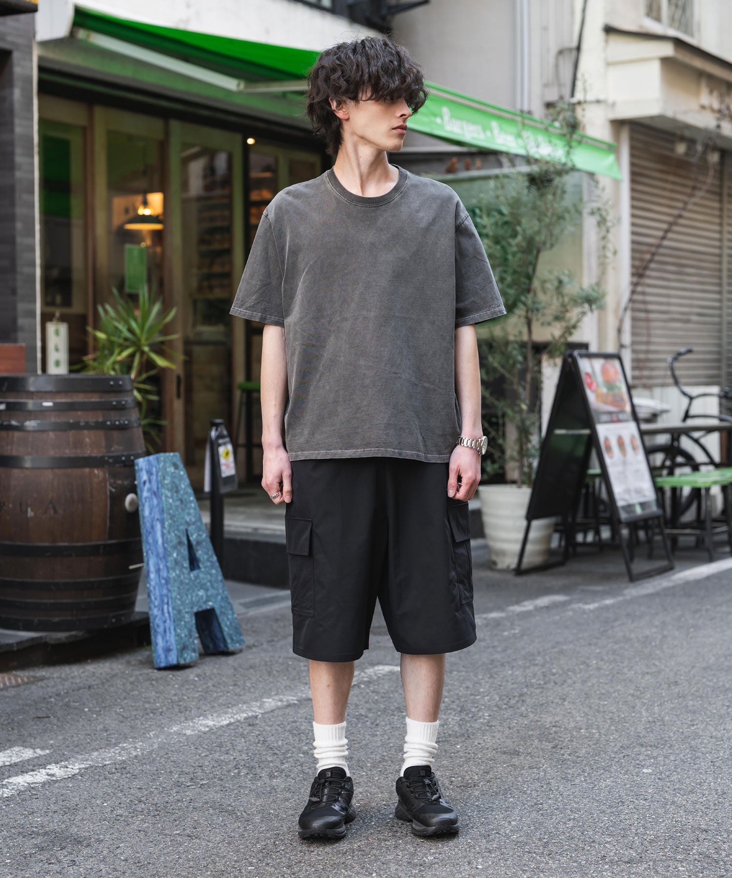 ワイドカーゴイージーハーフパンツ 15579