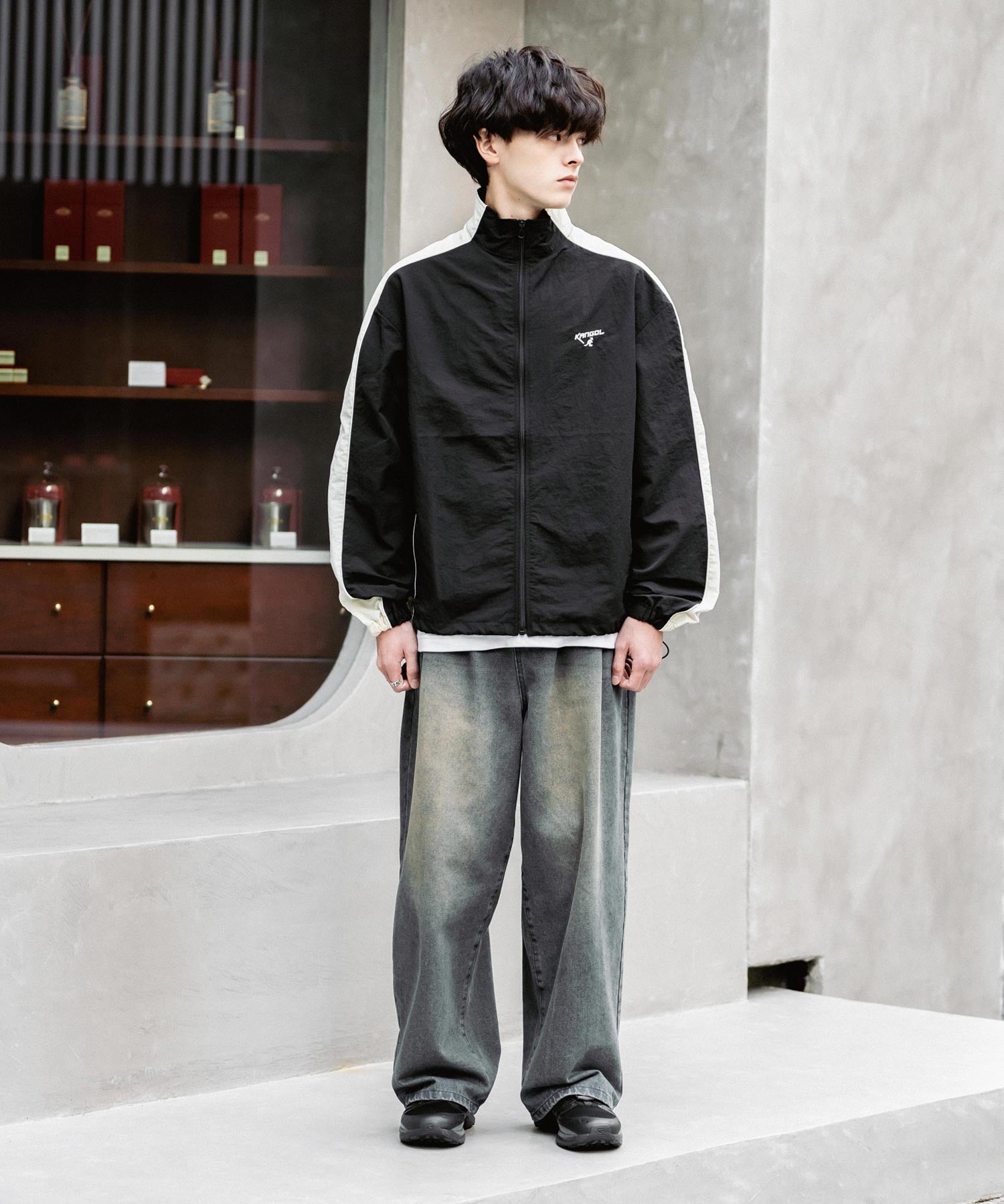 KANGOL カンゴール 別注コラボ オーバーサイズナイロントラックジャケット