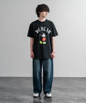 HUF ハフ オーバーサイズミッキーマウスワールドワイドプリント半袖Tシャツ 15972