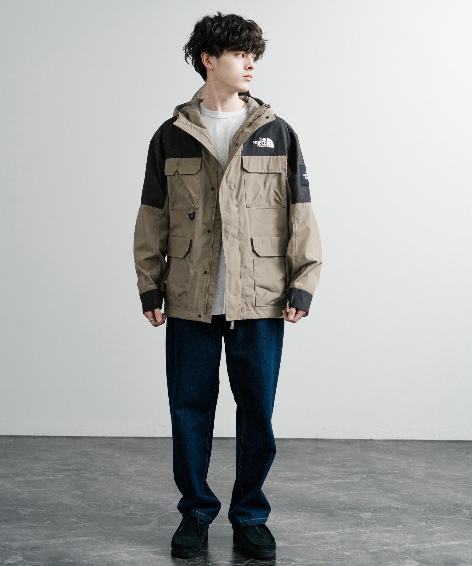 日本未展開モデル THE NORTH FACE WHITE LABEL RANGER JACKET オーバーサイズロゴ刺繍マウンテンパーカー 14536