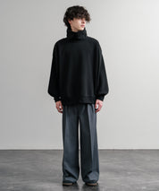 コットンタッチ裏起毛ドルマンスリーブハイネックトレーナースウェット 14983