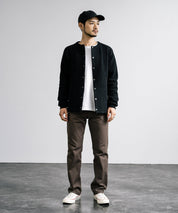 Upscape Audience アップスケープオーディエンス 日本製 国産 尾州 コットンキルトノーカラースナップジャケット AUD7330 15388