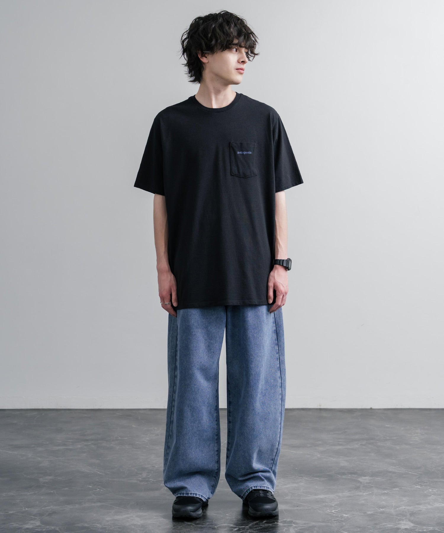 Patagonia パタゴニア M'S BOARDSHORT LOGO POCKET RESPONSIBILI-TEE 胸ポケット付きバックプリント半袖Tシャツ 16114