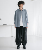 新色追加 接触冷感多機能素材リネンライク ワイドバルーンイージーパンツ 15481