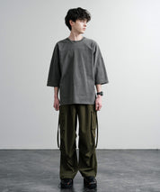 KRIFF MAYER クリフメイヤー オーバーサイズ ヘビーオンス天竺 ピグメント加工 フットボール七分袖Tシャツ 2435808