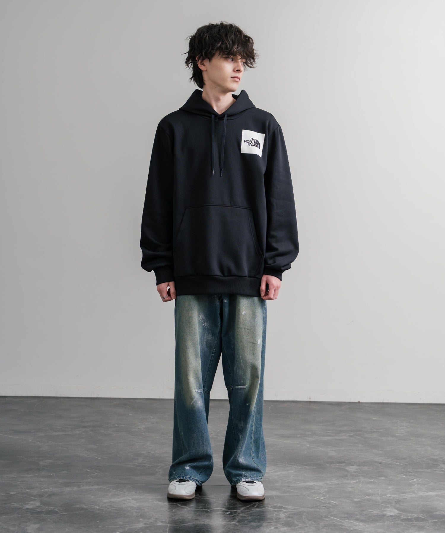 THE NORTH FACE ザ・ノースフェイス FINE HOODIE/裏起毛ロゴワンポイントプルオーバーパーカー 15485