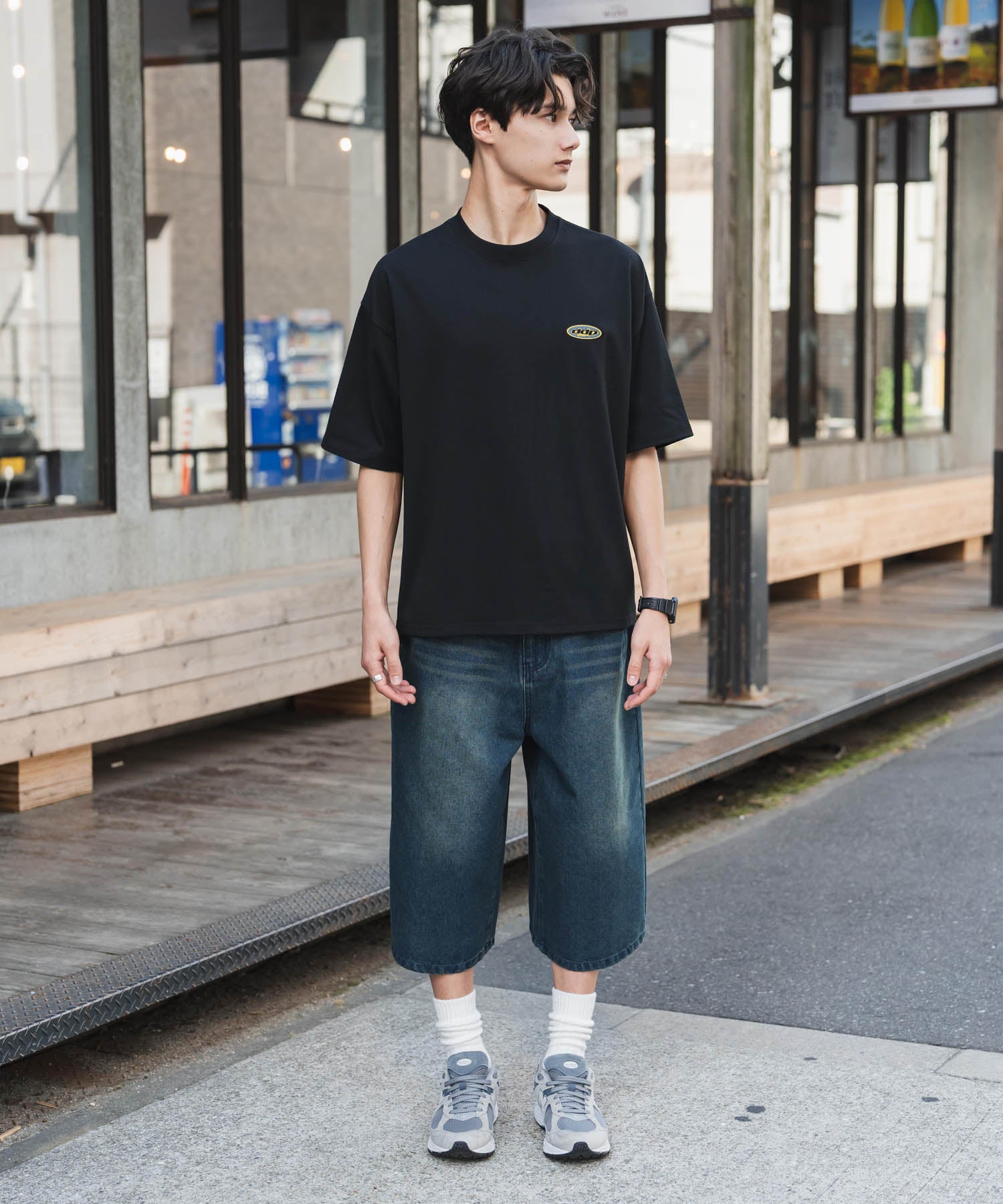 ddp別注コラボ オーバーサイズバックプリント半袖Tシャツ 15689