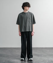 Upscape Audience 日本製/国産VORTEX 8オンスMVS天竺グラスポケット付きハーフスリーブクロップドTシャツ AUD6654 15873