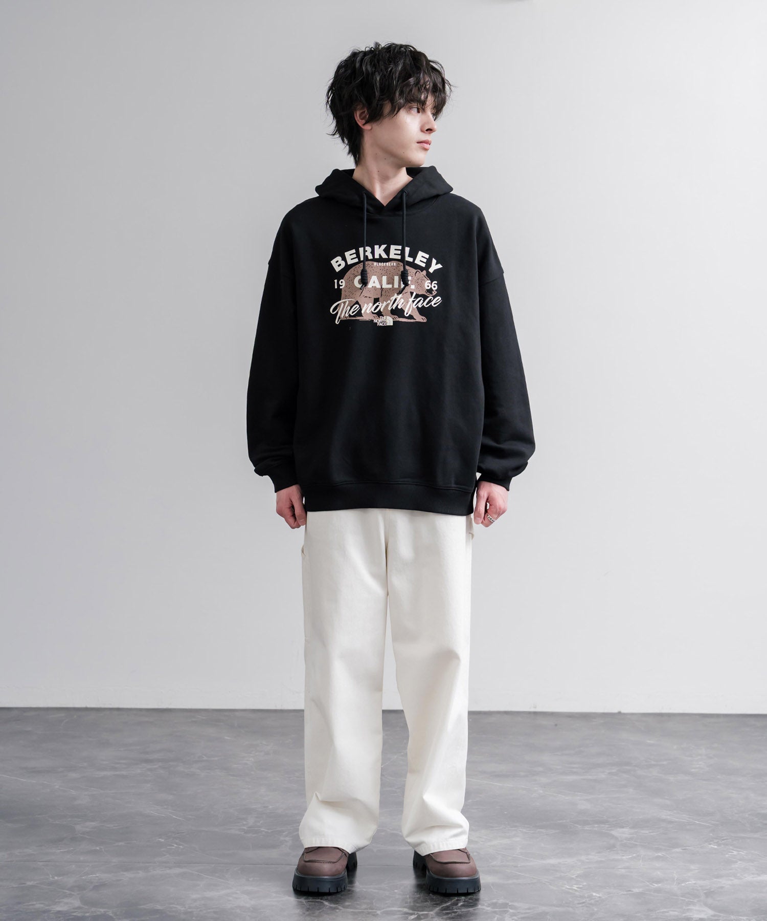 日本未展開モデル THE NORTH FACE ザ・ノースフェイス WHITE LABEL ホワイトレーベル BERKELEY HOODIE 裏毛アニマルプリントパーカー/フーディー 16610