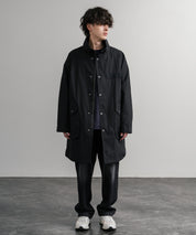 Audience オーディエンス 綿ナイロン高密度ポプリン M-90ロング丈スタンドネックモッズコート AUD7355 15252