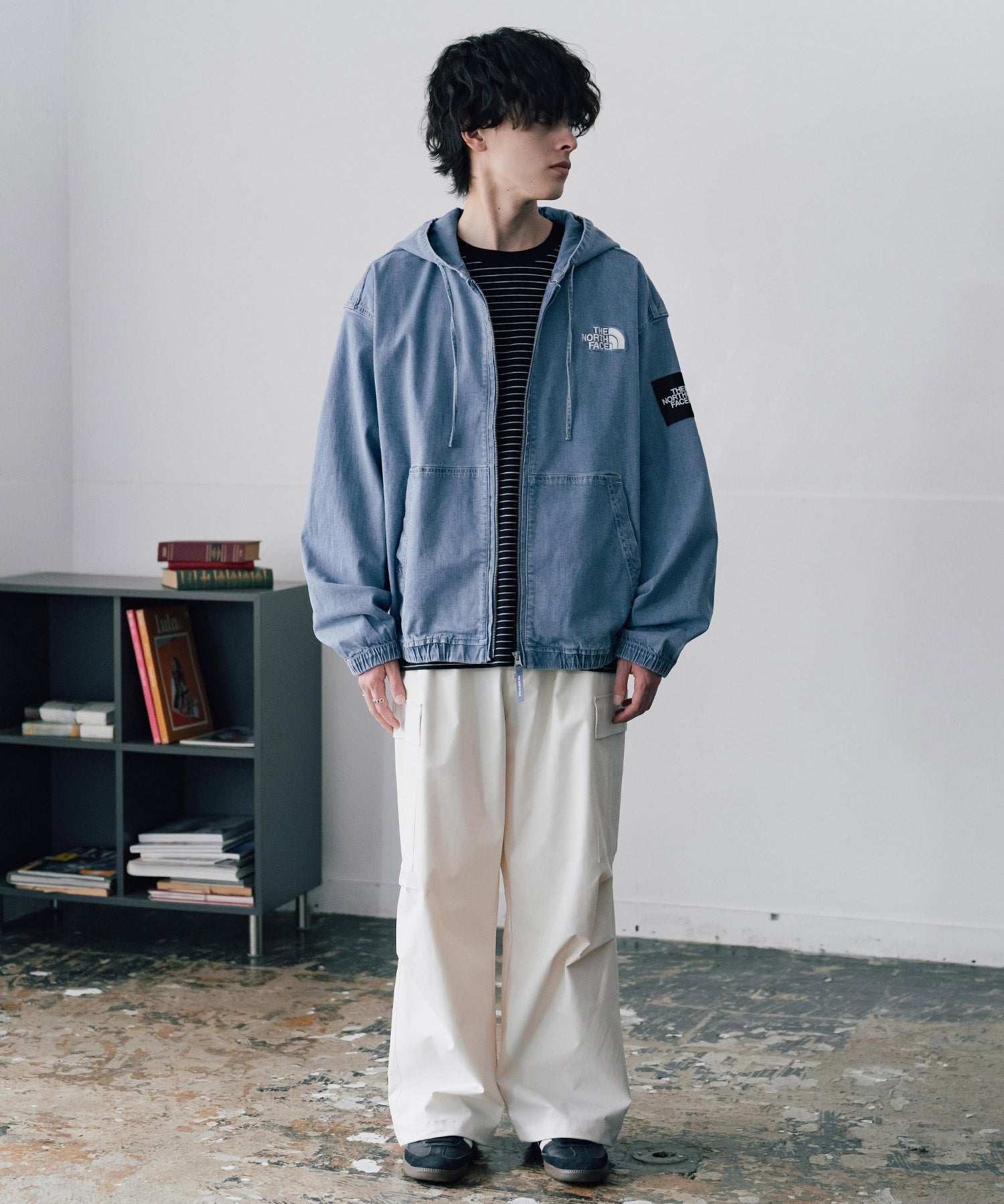 日本未展開モデル THE NORTH FACE WHITE LABEL ホワイトレーベル ザ・ノースフェイス BRIS DENIM JACKET デニムパーカー/デニムジャケット 16380