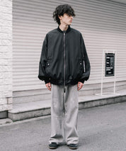 新色追加 ポリDEWSPO オーバーサイズMA-1フライトジャケット/撥水加工ミリタリーブルゾン 15293