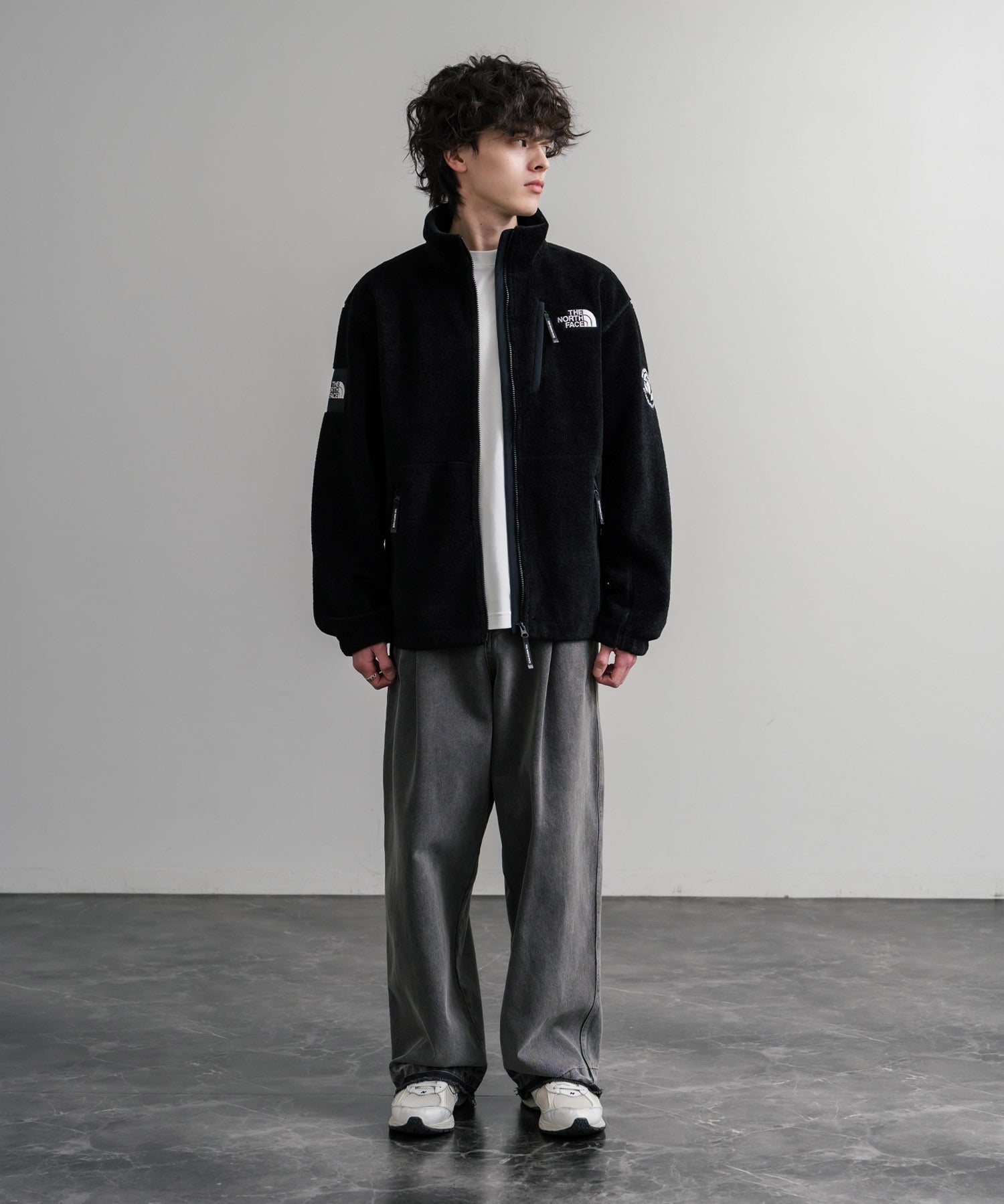 日本未展開モデル THE NORTH FACE ザ・ノースフェイス WHITE LABEL ホワイトレーベル RIMO FLEECE JACKET オーバーサイズスタンドカラーリモフリースジャケット 15528