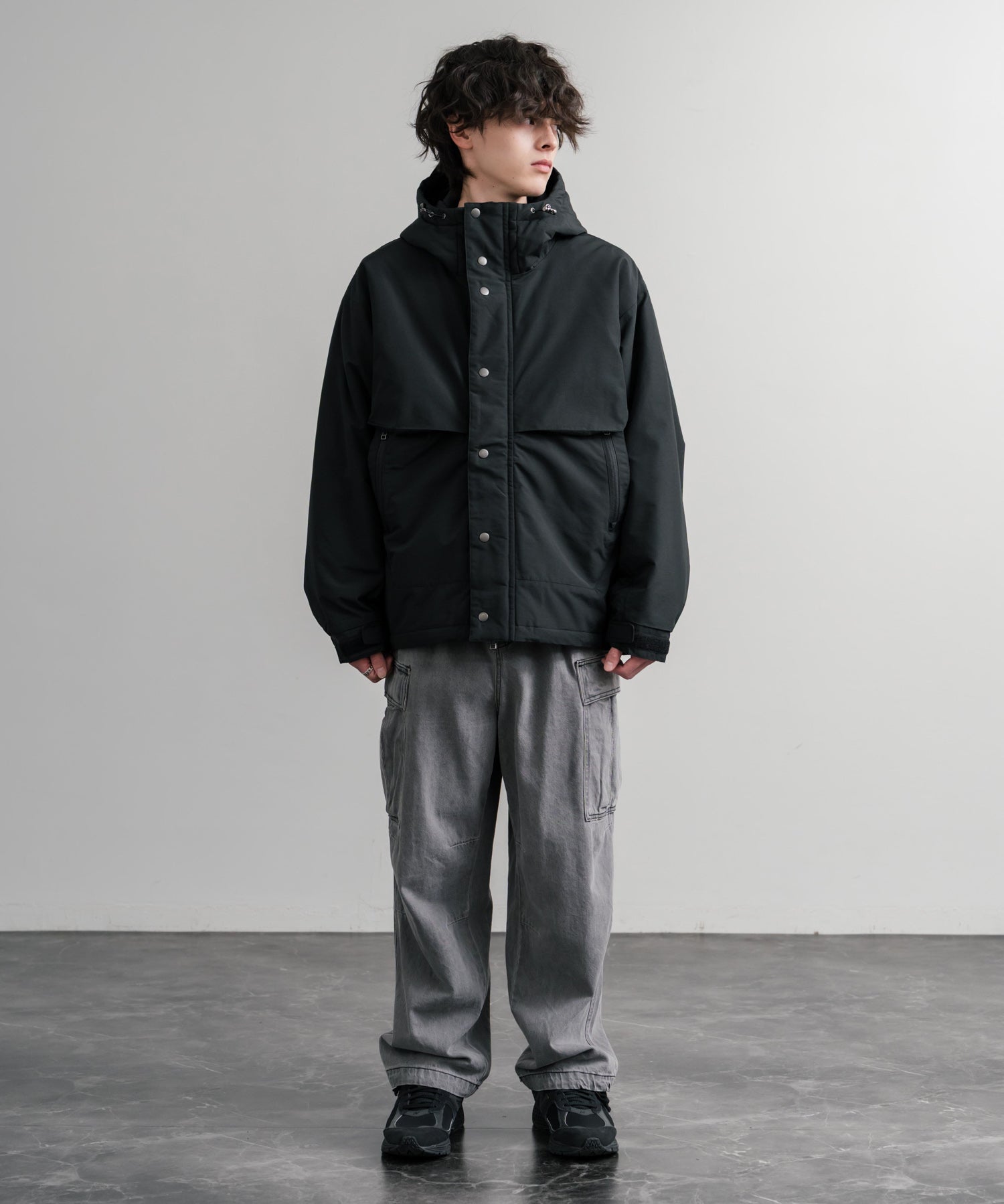 Audience オーディエンス 60/40クロス Sorona Dupont 中綿ロガーマウンテンパーカー/ナイロンフードジャケット AUD7348 14895