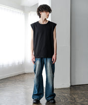 ケミカル加工 コットンノースリーブTシャツ/タンクトップ 15633