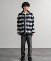 Upscape Audience アップスケープオーディエンス 日本製 国産 ECOLANAシャギーチェックスタンドオーバージャケット AUD7340 14898