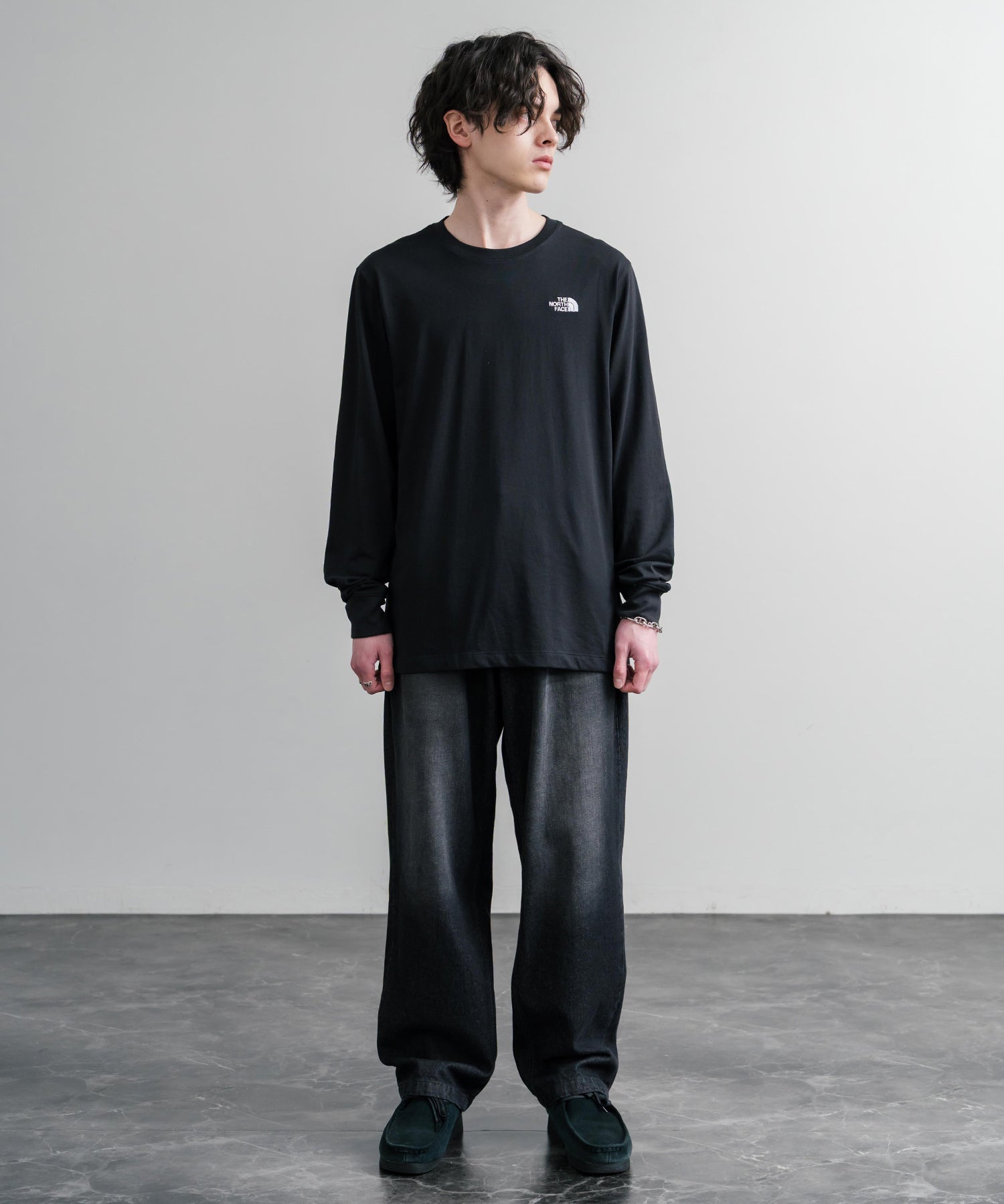 THE NORTH FACE ザ・ノースフェイス M EVO SD REG LS TEE ワンポイントロゴ刺繍長袖Tシャツ/ロンT 15817