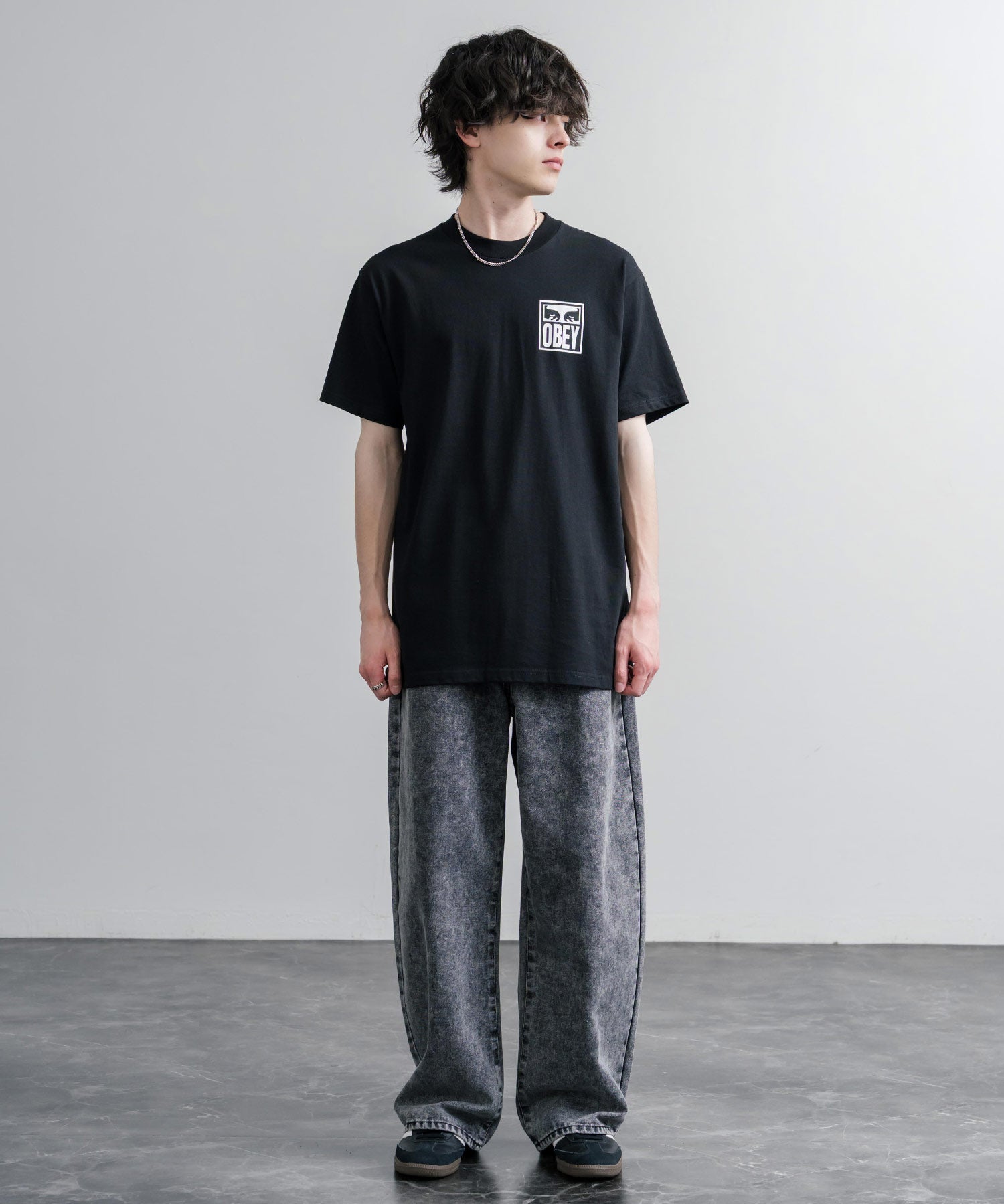 OBEY オベイ CLASSIC TEES バックグラフィックプリント半袖Tシャツ 16113
