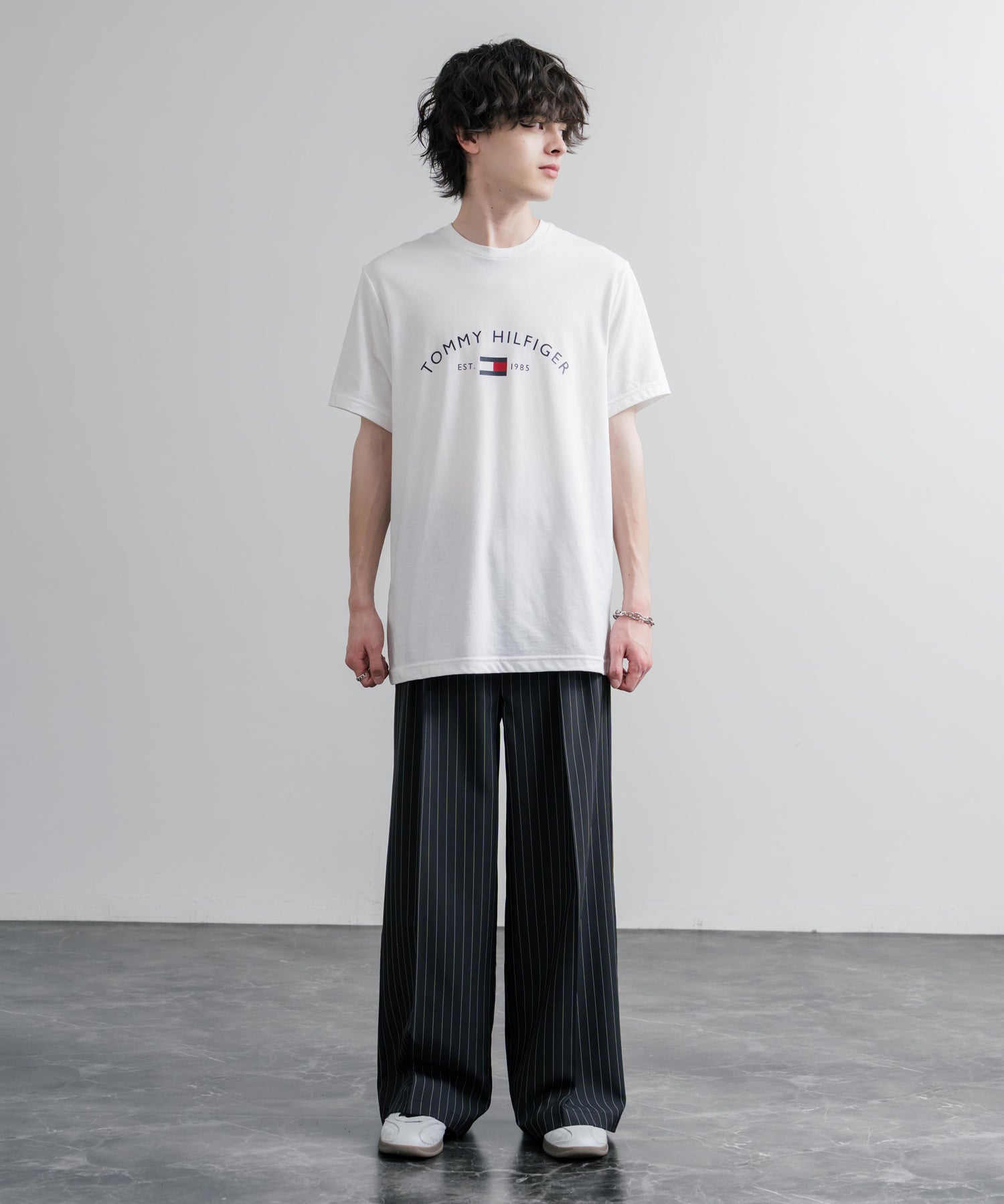 TOMMY HILFIGER アーチロゴプリント半袖Tシャツ 16156