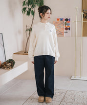 U.S.POLO ASSN. ユーエスポロアッスン ワンポイントロゴ刺繍無地ボーダー長袖JQポロニット 16492