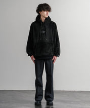 KANGOL カンゴール 別注コラボ ロゴ刺繍シャギーボアフリースプルオーバーパーカー 14624