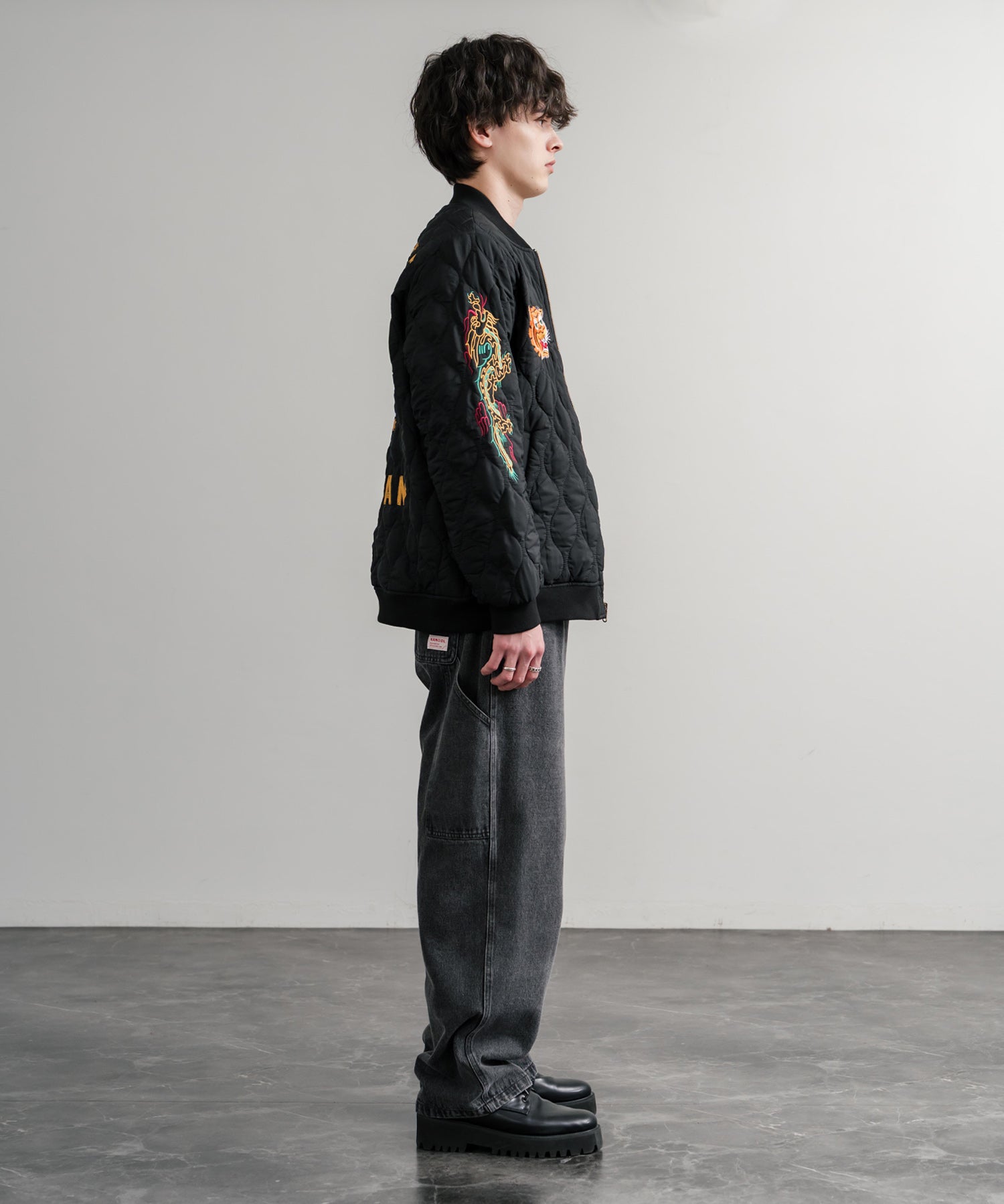 YOIDORE 酔いどれ スーベニア刺繍キルティング2wayリバーシブルジャケット 14890