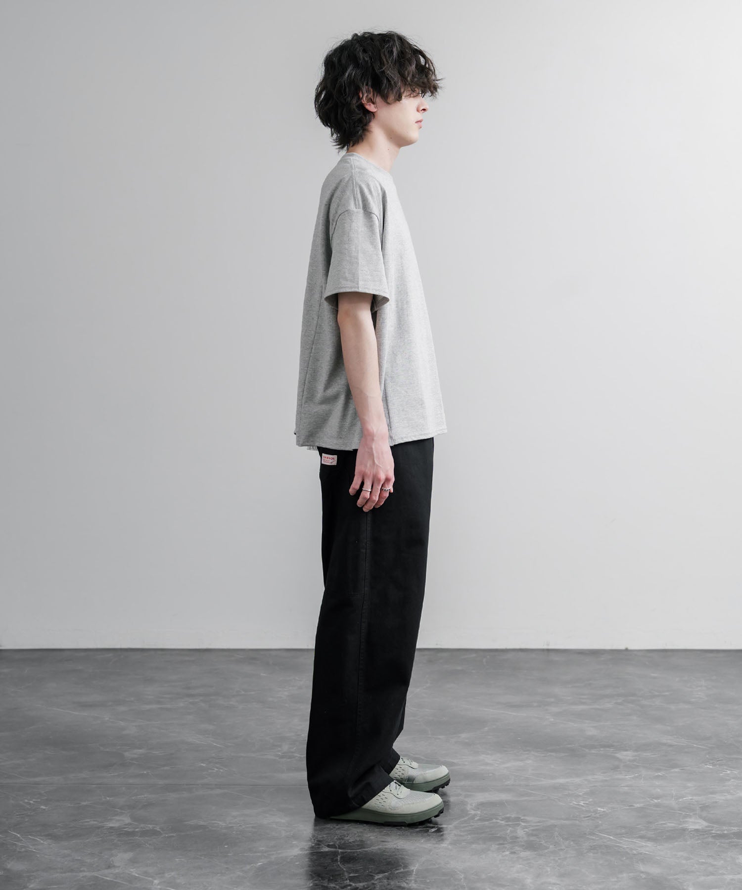 Upscape Audience アップスケープオーディエンス 日本製 国産ビッグサイズリメイクUSAファブリックポケット付き半袖Tシャツ AUD6739 16035