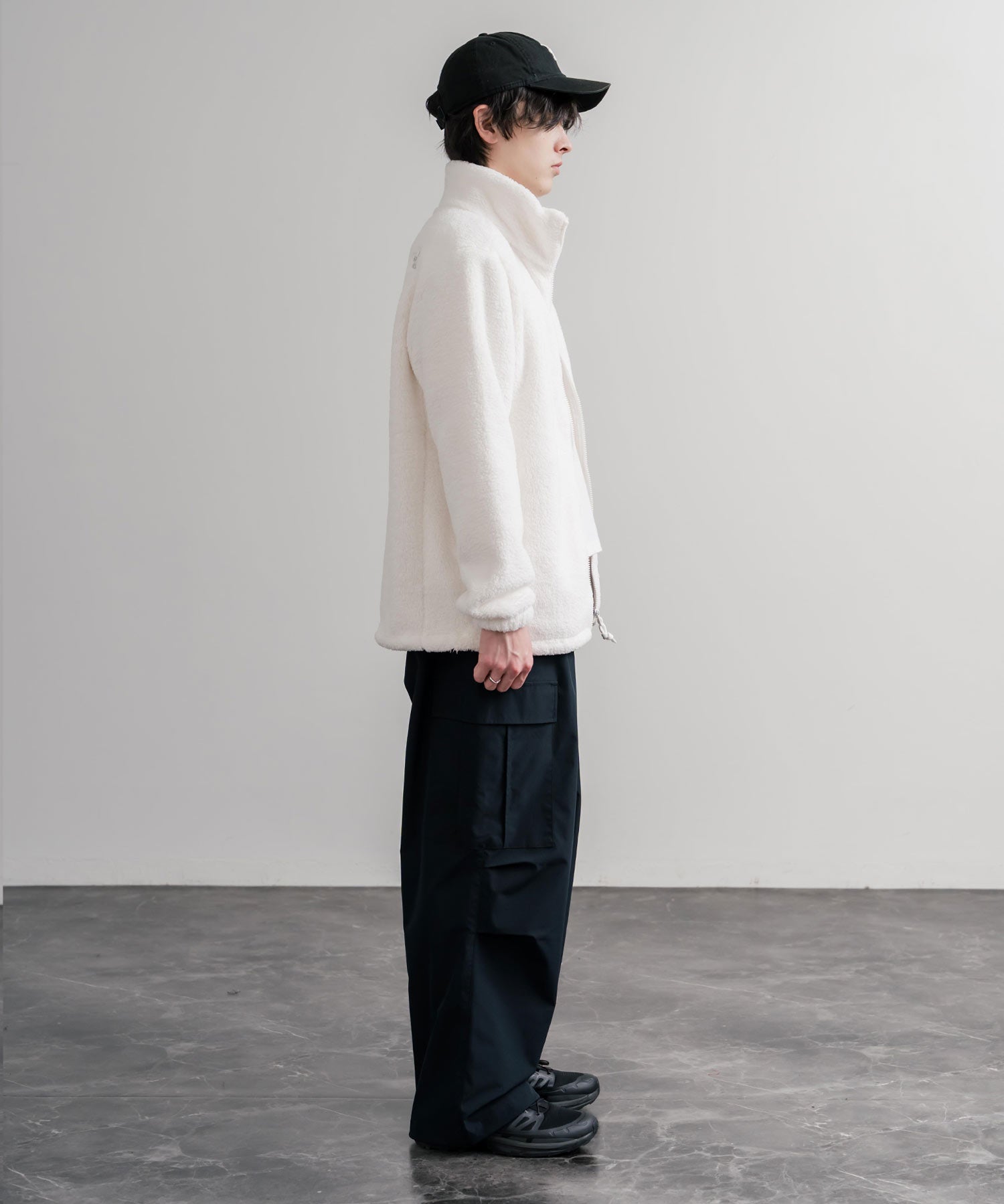 日本未展開モデル THE NORTH FACE WHITE LABEL COMFY ALPHA FLEECE ZIP UP ザ・ノースフェイス ホワイトレーベル ワンポイントロゴ刺繍スタンドカラーシャギーボアフリースジャケット 16563