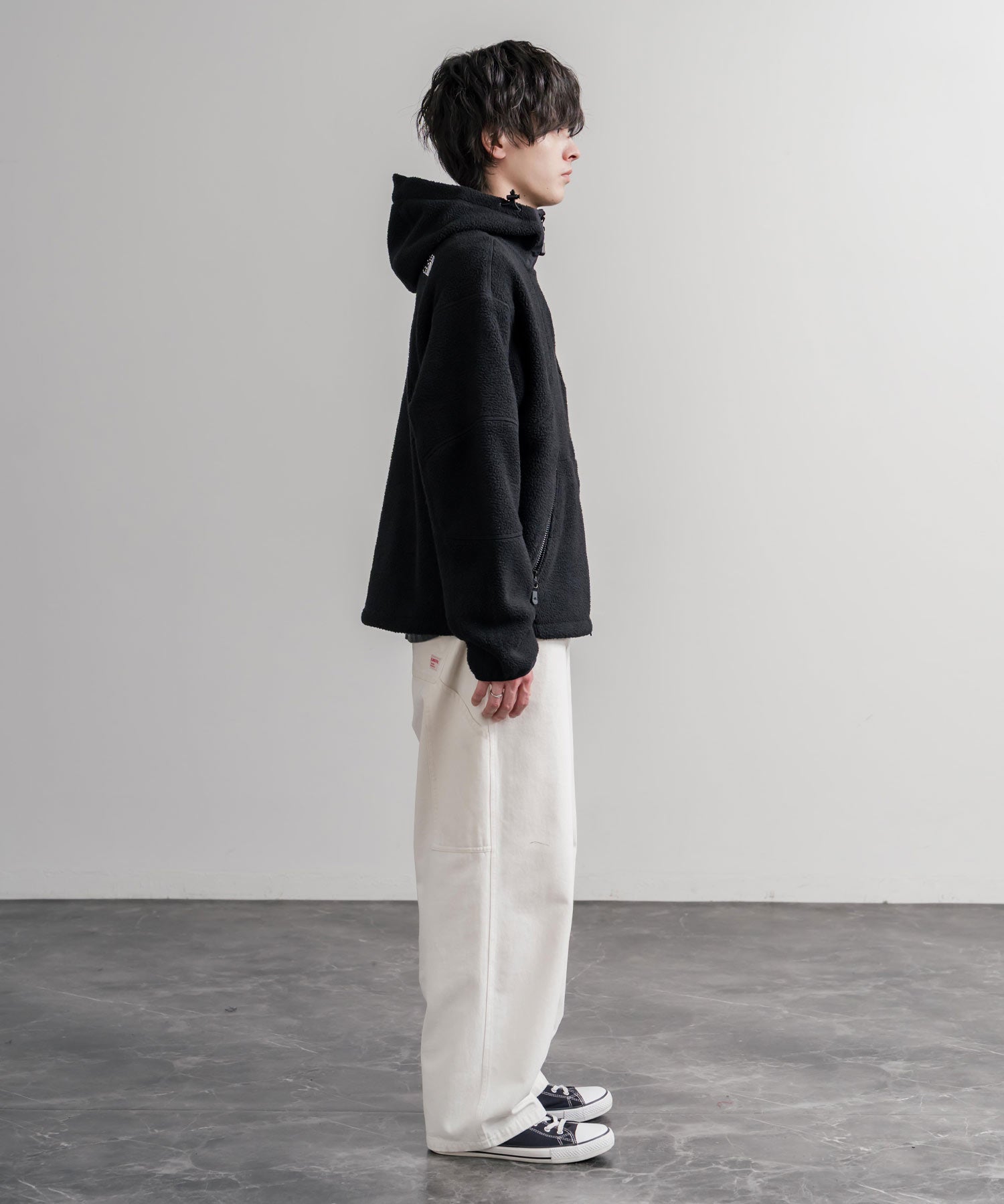 日本未展開モデル THE NORTH FACE ノースフェイス WHITE LABEL ホワイトレーベル TROMS FLEECE JACKET ショートボアフリースフーディージャケット 16565