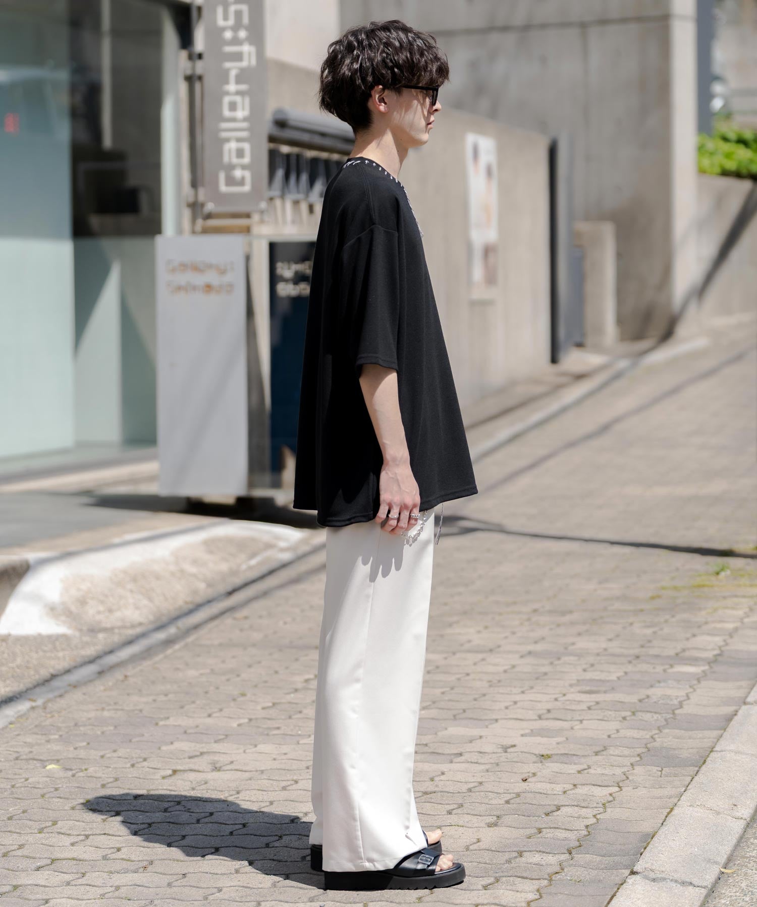 オーバーサイズ ハンドステッチ半袖Tシャツ