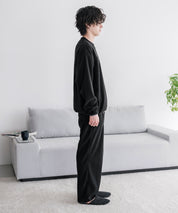 PENNEYS ペニーズ 別注コラボ マイクロフリースセットアップ/長袖クルーネックプルオーバー&ワイドイージーパンツ ルームウェア 16056