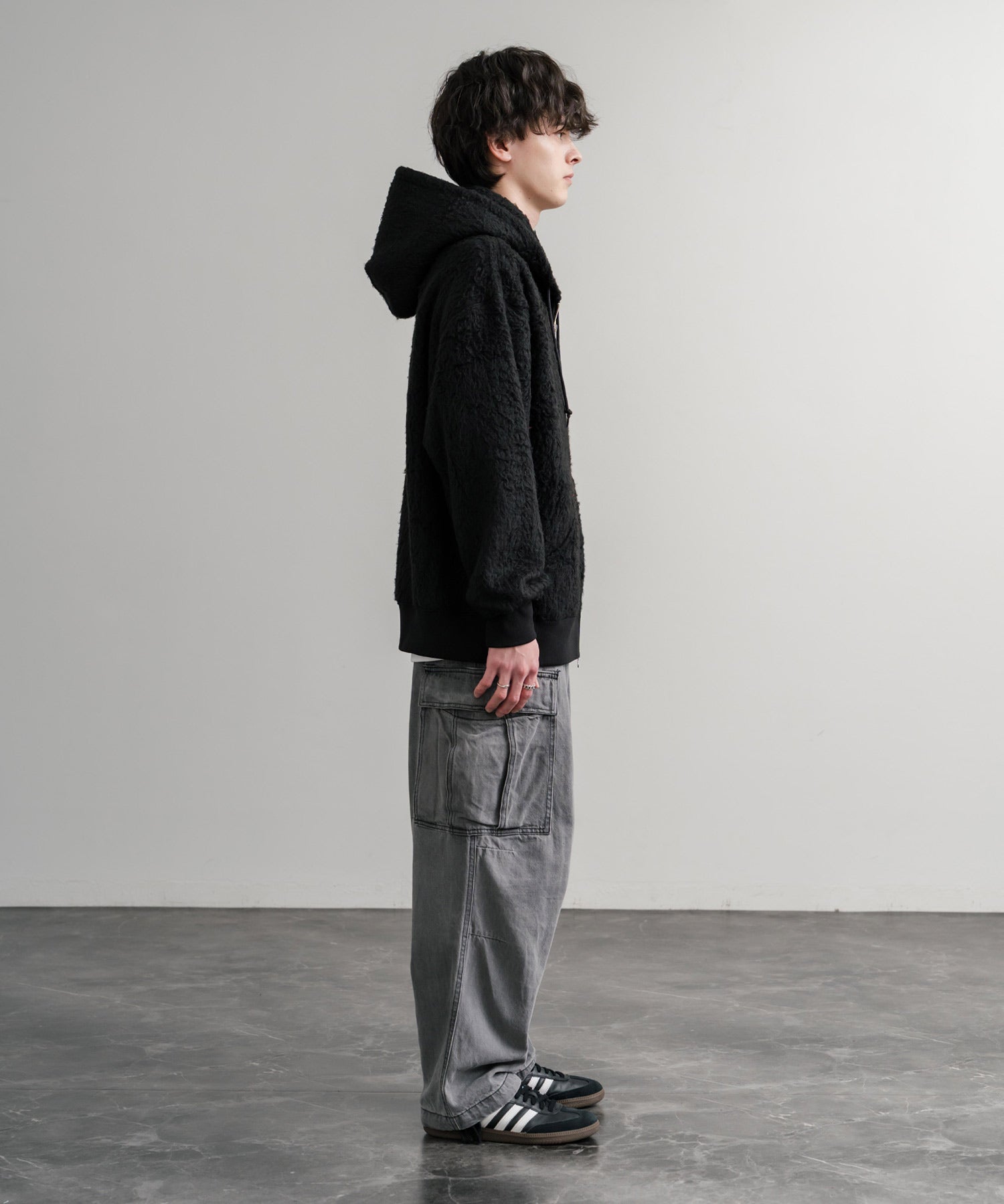 HUF ハフ CORSO HEAVYWEIGHT F/Z HOODIE オーバーサイズヘビーウェイトダブルジップボアフリースパーカー 15018