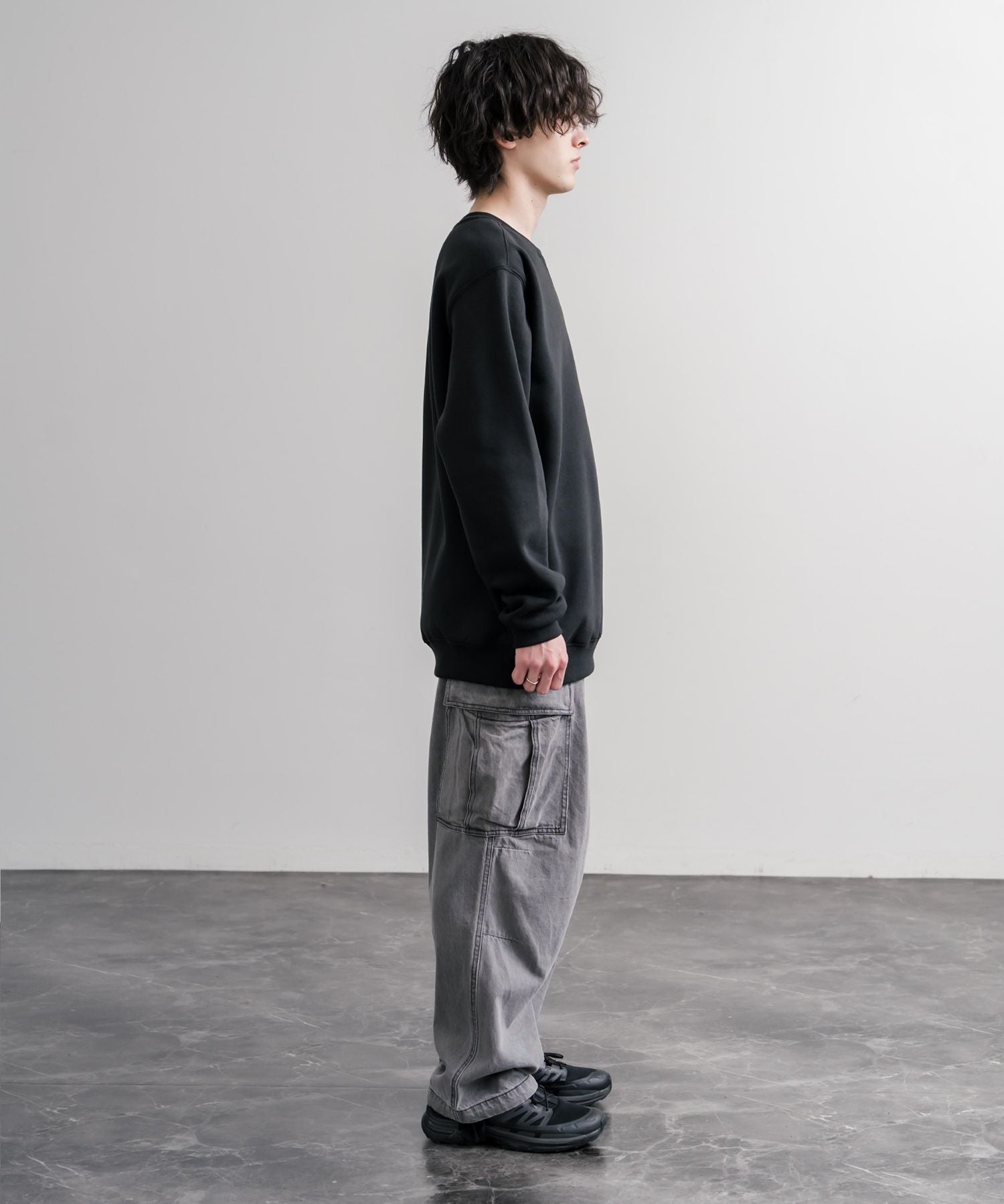 Carhartt カーハート MIDWEIGHT CREW NECK SWEAT/オーバーサイズ裏起毛ワンポイントロゴ長袖トレーナー 16474