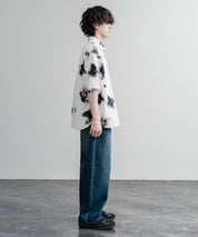 Upscape Audience アップスケープオーディエンス 日本製 国産 オーバーサイズGERMANスノーカモハーフスリーブシャツ AUD6719 16026