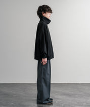 コットンタッチ裏起毛ドルマンスリーブハイネックトレーナースウェット 14983