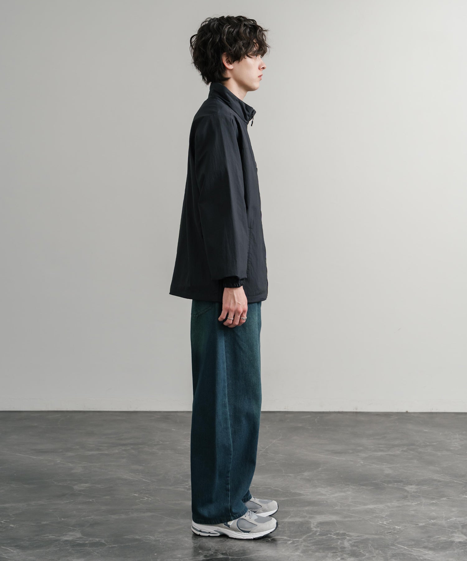 LOGOS ロゴス 撥水 裏タフタワンポイントロゴスタンドネックナイロン