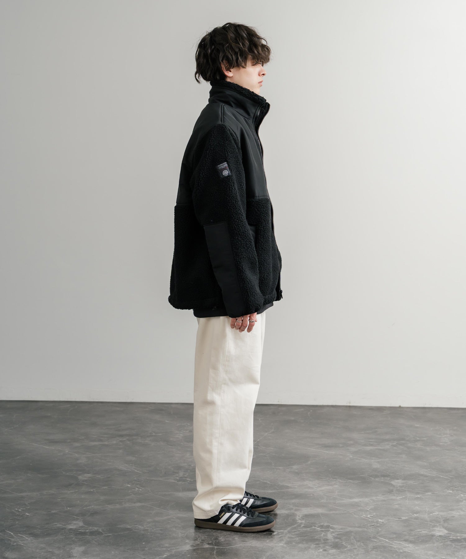 U.S. POLO ASSN. ユーエスポロアッスン BOA JACKET オーバーサイズワンポイントロゴ刺繍ボアジャケット 14865