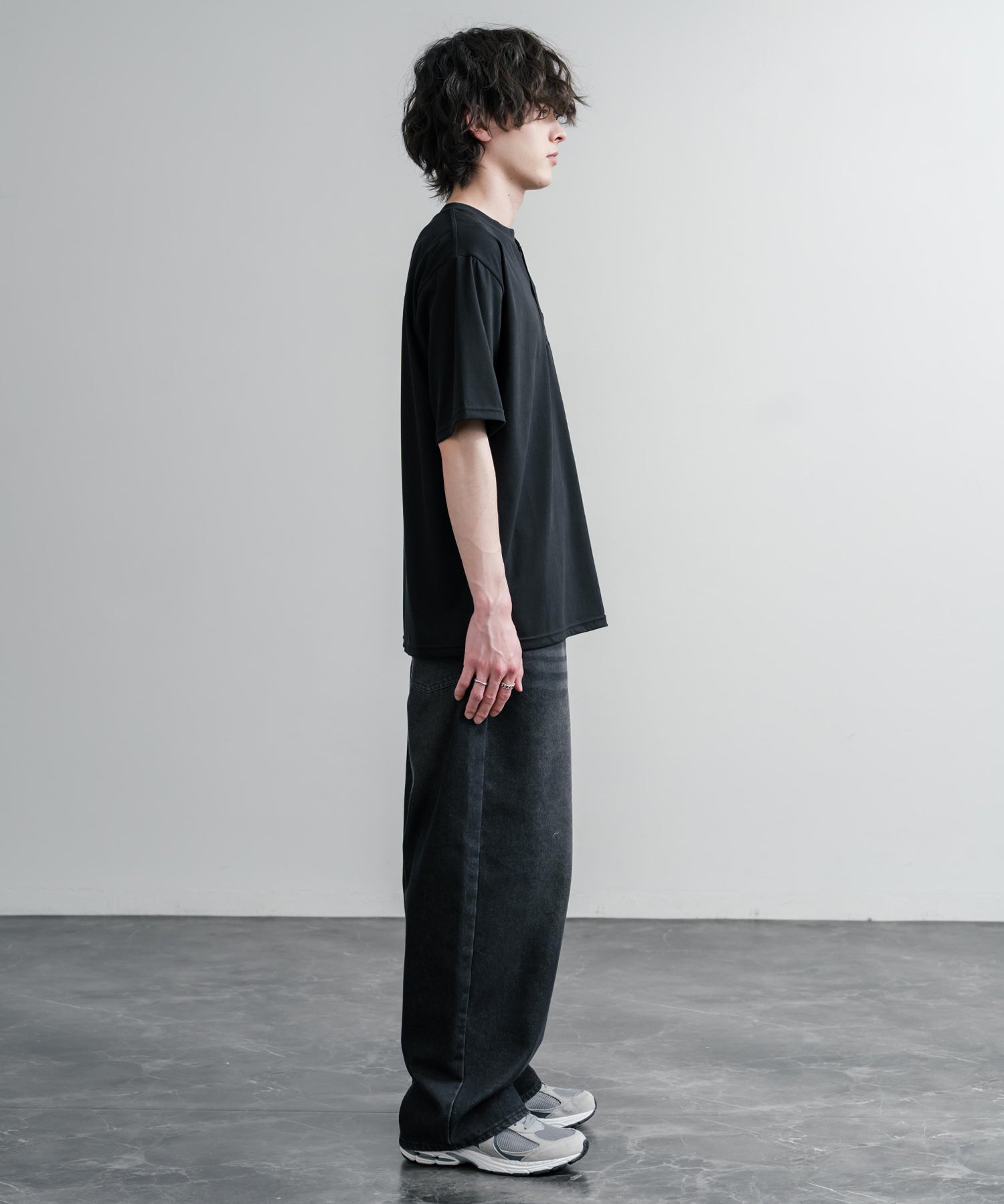 KRIFF MAYER クリフメイヤー 接触冷感・UVカット 夏季GO！TEE ヘンリーネック半袖Tシャツ 2555125 16029